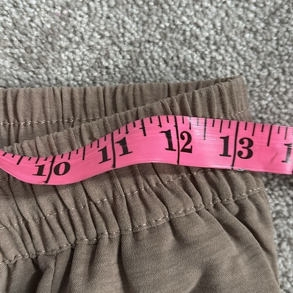 Brown Wide-Leg Pallazo Culottes capris with Elastic waist - Picture 7 of 14